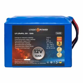Акумулятор LiFePO4 LogicPower 12V - 12 Ah для мопеда