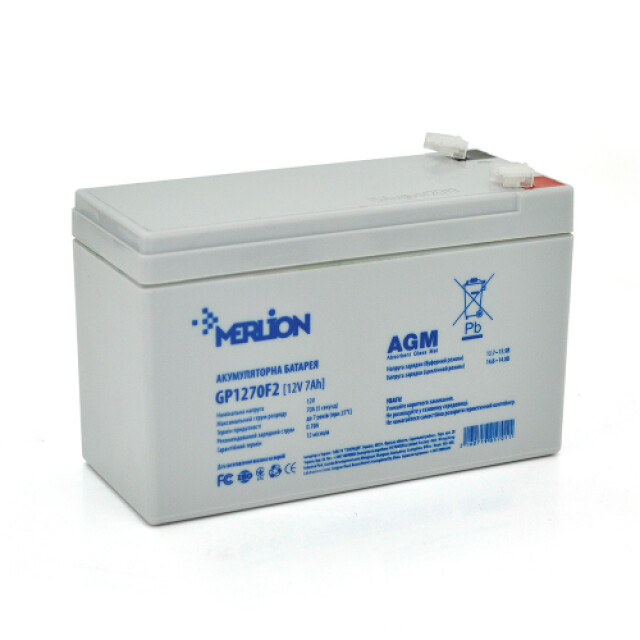 фотографія акумулятор 12в 7аг merlion agm gp1270f2 12v 7ah фотографія акумулятор 12в 7аг merlion agm gp1270f2 12v 7ah