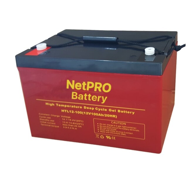 фотография netpro htl 12-100  - гелевый аккумулятор 100 ач 12 в
