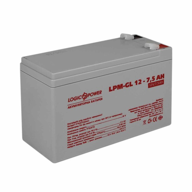 фотографія акумулятор гелевий logicpower lpm-gl 12v - 7.5 ah фотографія акумулятор гелевий logicpower lpm-gl 12v - 7.5 ah