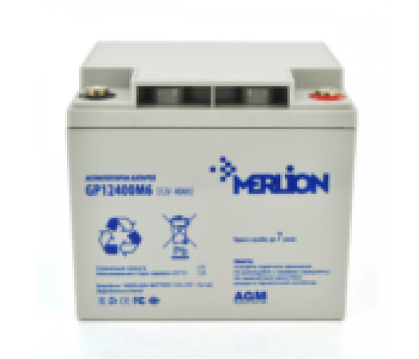 фотография Аккумулятор 12В 40Ач Merlion AGM GP12400M6 12V 40Ah фотография Аккумулятор 12В 40Ач Merlion AGM GP12400M6 12V 40Ah