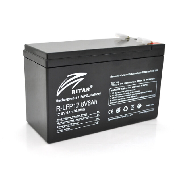 фотография ritar lifepo4 12,8v 6ah - аккумулятор 6 ач 12.8 в