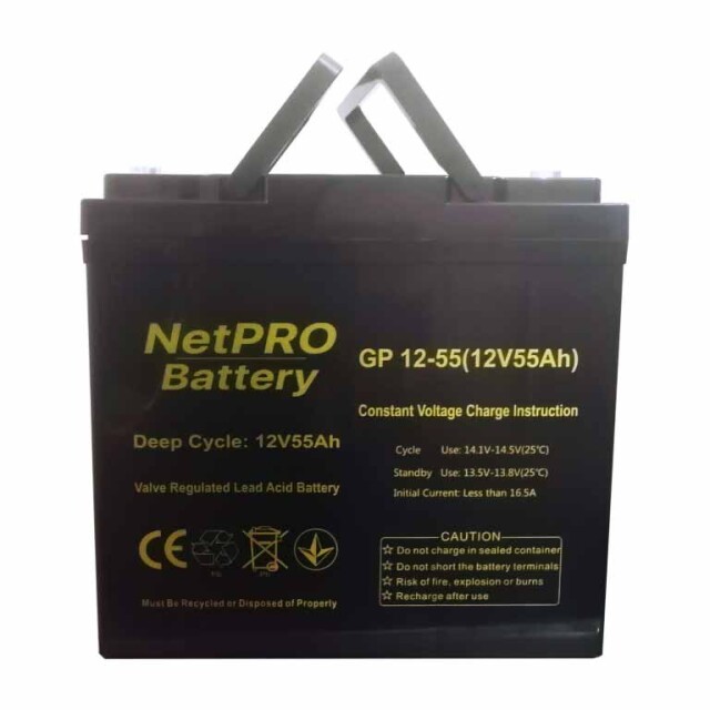 фотография netpro gp 12-55 - аккумулятор 12в 55 ач
